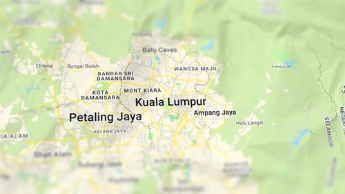 Kuala Lumpur Capital Of Malaysia Paper Map, Slider Shot