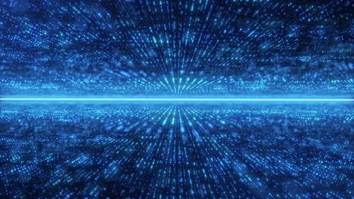 Futuristic Abstract Blue Data Stream Motion Graphic