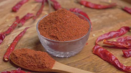 Red Chilli with Red Chilli Powder