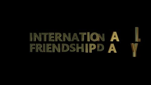 Golden 3D Text Animation for International Friendship Day