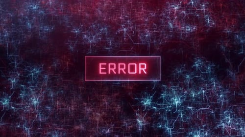 Conceito de erro do sistema sobre fundo escuro de redes de computadores