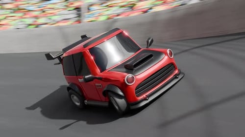 Racing Car Loop 3D satisfying animation
