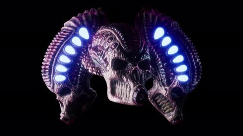 Biomechanical Skull VJ Loop