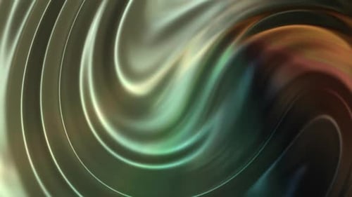 Abstract Fluid Metallic Swirl Background Animation