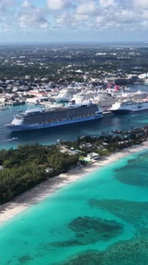 Cruise Ship At Nassau In New Providence Bahamas.