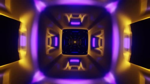 Captivating Visuals of a Dynamic VJ Loop with Hypnotic Scifi Neon Lights