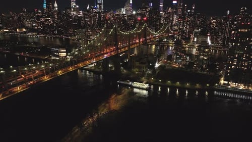 Aerial Views Capture Queensboro Bridge and Roosevelt Island Alongside Breathtaking Manhattan Skyline