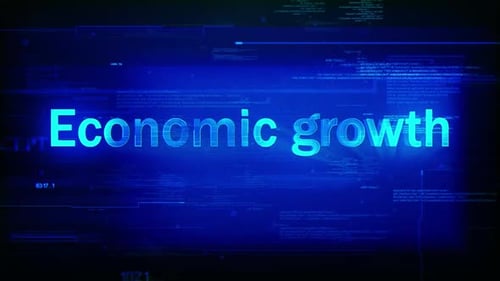 Economic Growth Futuristic Digital Title Animation
