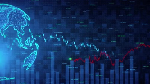 Börse, Handel, Anlage- und Finanzkonzept, Börsenwirtschaftsdiagramm