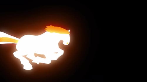 Fiery Horse Running Image Reveal