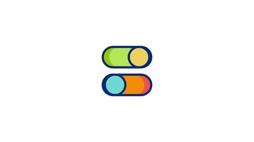 Animated UI Flat Design Toggle Switches