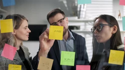 Creative Team Brainstorming Ideas in Modern Office