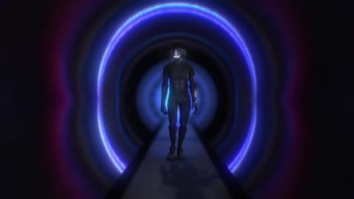 Walking along a disco tunnel of Lights 03