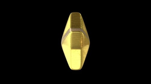 Glossy 3D Gold Star Rotating Seamless Loop Animation