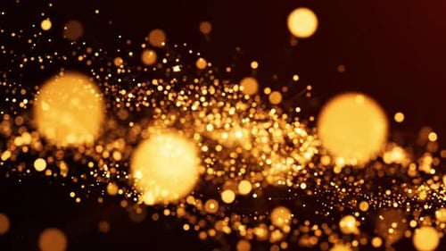 Abstract Golden Particles Background
