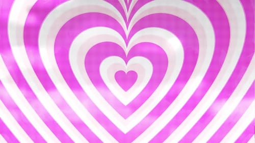 Candy Pink Valentines Day Hearts Seamless Loop Background