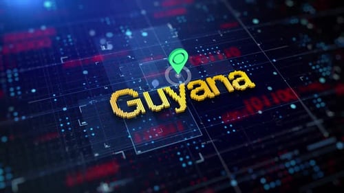 Nom pixélisé du pays Guyane