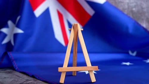 Message Text TAX Beside Australian Flag for Government or Finance Communication National Identity