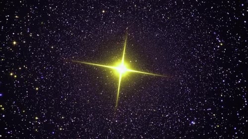 Étoile vibrante qui brille de mille feux dans l'espace lointain