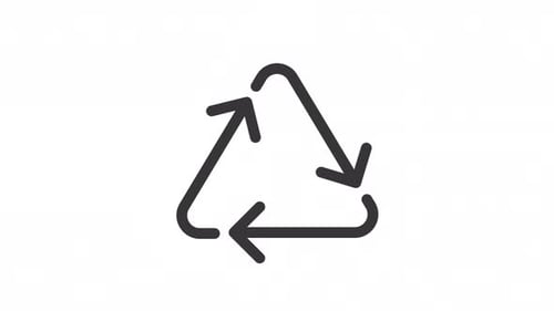 Recycling ui icon line animation
