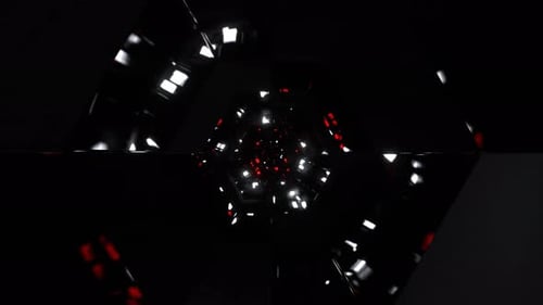 Weiß-roter abstrakter neonglitzernder Fantasy-Wurmloch-Hintergrund VJ Loop In 4K