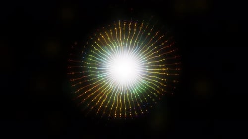 Sunburst Particle and Trails Waving Seamless Loop