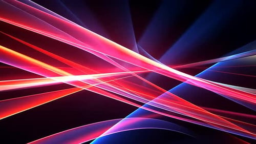 Abstrakte, lebendige Lichtlinien, die sich kreuzen