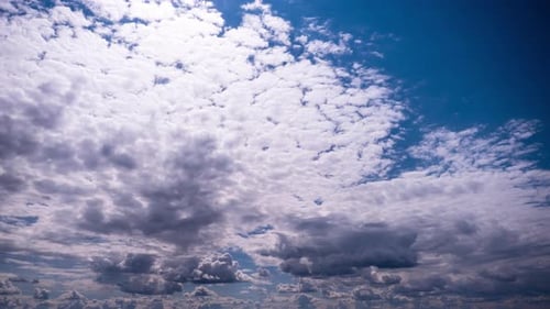 Clouds Moving Across a Blue Sky Time Lapse