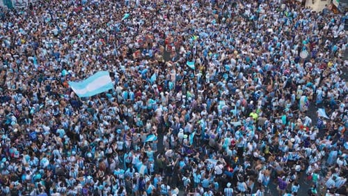 Argentina Winner Soccer World Champion Fans Celebration