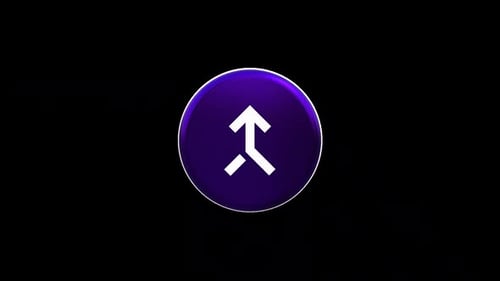 3D Rotating Abstract Merge Up Arrow Icon