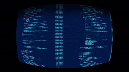 Code abstrait Scrolling Code de programmation sur écran d'ordinateur