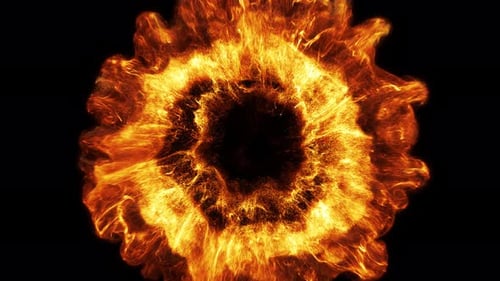 Fiery Particle Explosion