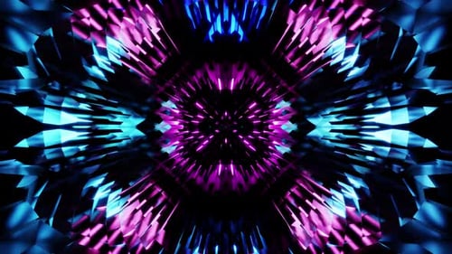 Blue With Purple Pink Disco Kaleidoscope Equalizer Vj Loop For Music Party Background