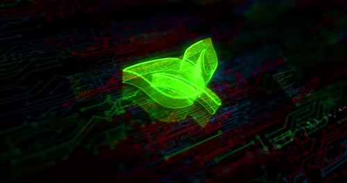 Futuristic Neon Digital Logo Reveal Animation