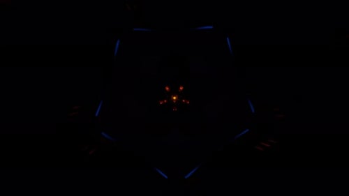 Bucle VJ sin fisuras de ondas abstractas de neón multicolor