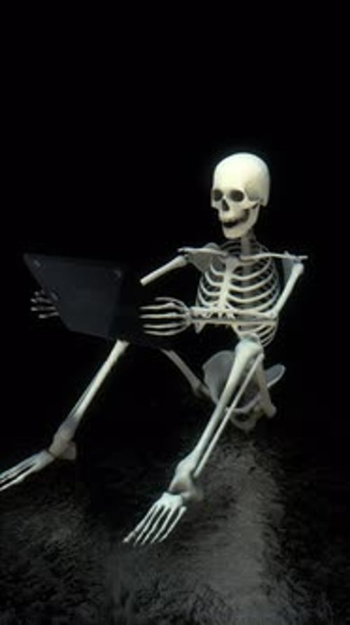 Modern 3D Skeleton Sitting and Using a Digital Tablet