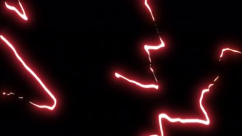 Glowing Red Electric Lightning Bolt Transitions