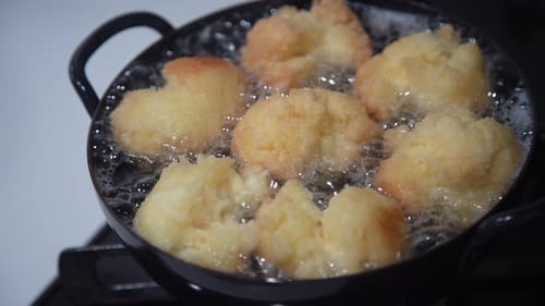 Sata andagi made with pancake mix powder