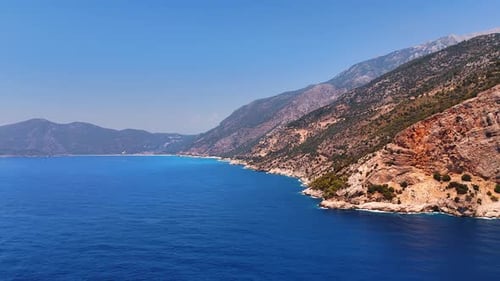 Gorgeous coastal blue view. A breathtaking coastal landscape featuring