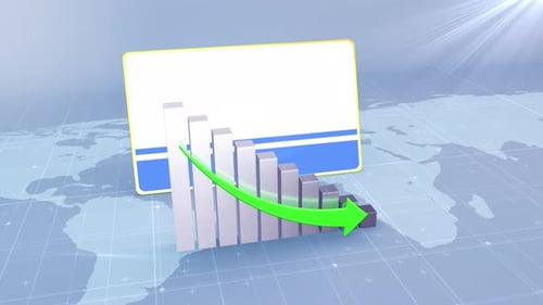 Altai Republic Flag With Decrease Bar Chart Graph And Arrow Green