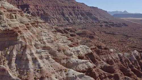 Aerial shot of the amazing rock formations in southern Utah.