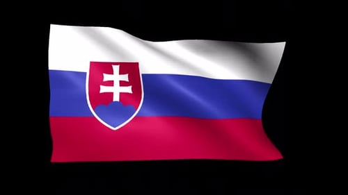 Realistic Waving Slovakia Flag for National Identity Projects