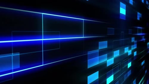 Dynamic Blue Digital Grid Technology Background
