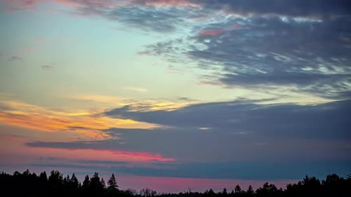 Colorful Clouds at Sunrise Time-Lapse