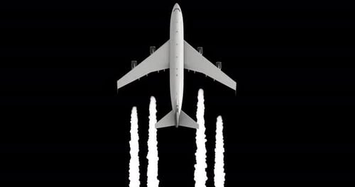Airplane Flight Top View