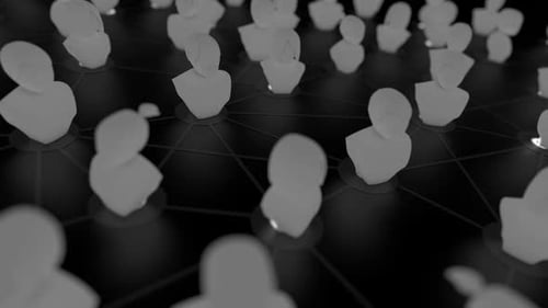 Abstract Social Network User Connection Loop