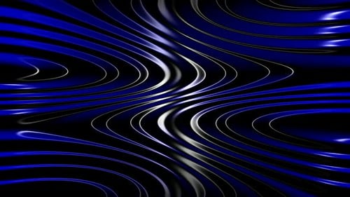 Fluid Blue and Black Abstract Wavy Loop Background