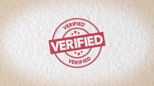 Modern Verified Stamp Reveal Animation