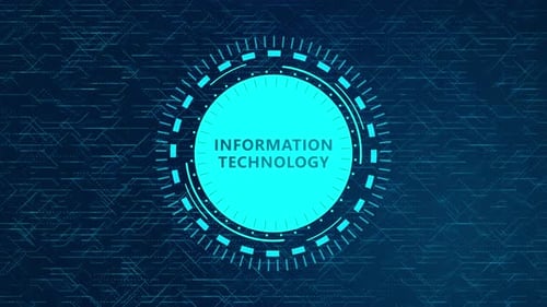 Futuristic HUD Information Technology Text Reveal