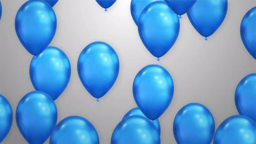 Vibrant Flying Blue Red Balloons White Alpha Channel